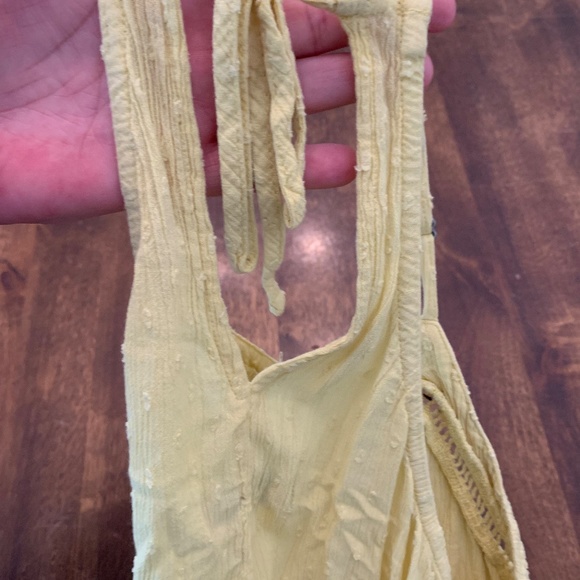 Hollister Yellow Layered Adjustable Spaghetti Strap Blouse Small - Picture 6 of 6